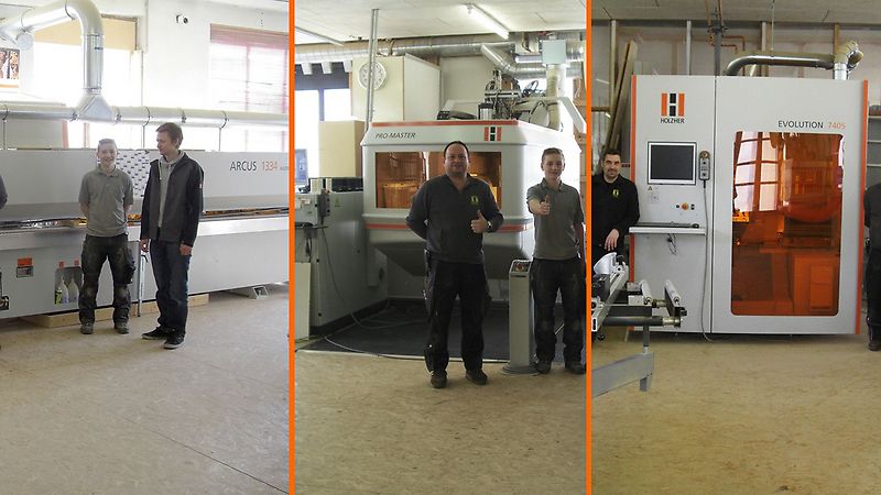 Une production alliant plaquage de chants, technologie CNC et usinage complet