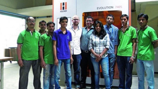 Références Holzher - Expériences en Inde avec la technologie CNC et la plaqueuse de chants