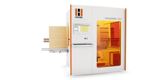 Machine CNC pour l'usinage complet - Le HOLZHER EVOLUTION 7405 Connect Usinage CNC complet en format compact et fonction Lamello P-System avec l'Evolution 7405 Connect